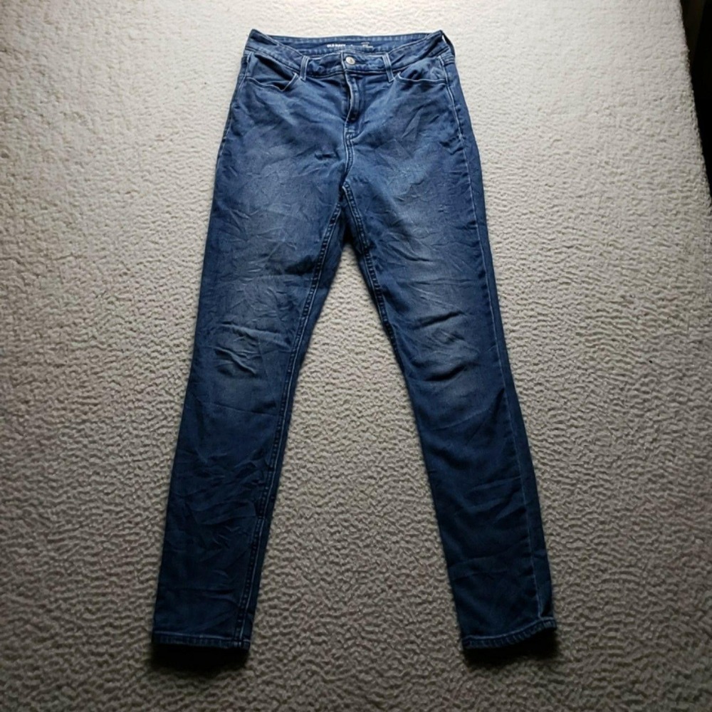 Old Navy Wow Super Skinny Jeans Womens 6 Blue Medium Wash High Rise Stretch